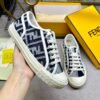 c41131c4 FND Low-Top Trainers with All-Over Logo Pattern - Navy/White