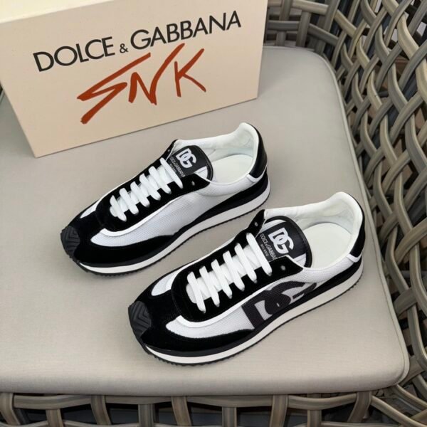 DG Low-Top Trainers with Black & White Contrast Panels