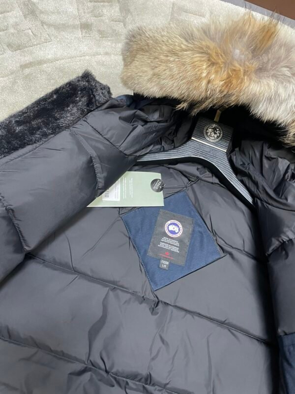 CG Utility Parka Coat with Fur-Trim Hood - Navy Blue