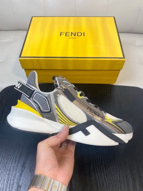 c4f27130 FND Chunky Trainers with Contrast Panels - Grey/Yellow