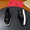 CLB Low-Top Trainers with Paint Splatter Details - Black
