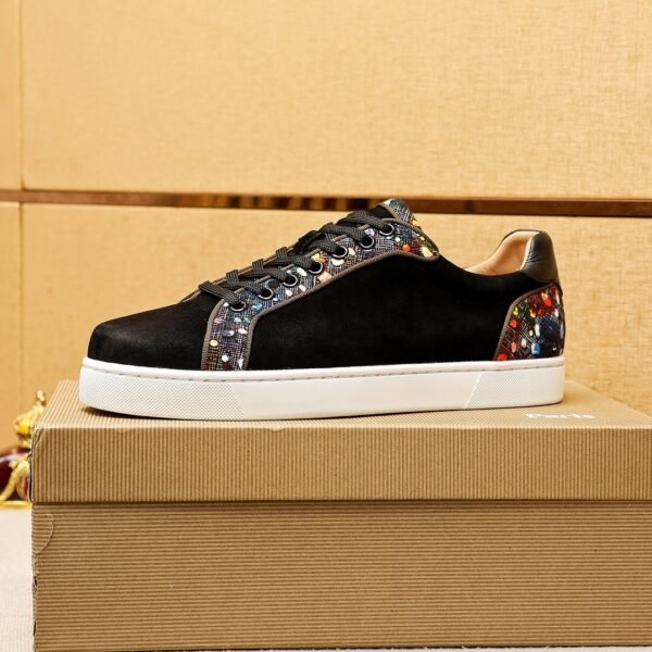 c63f0976 CLB Trainers with Multicolour Patterned Side Trim - Black