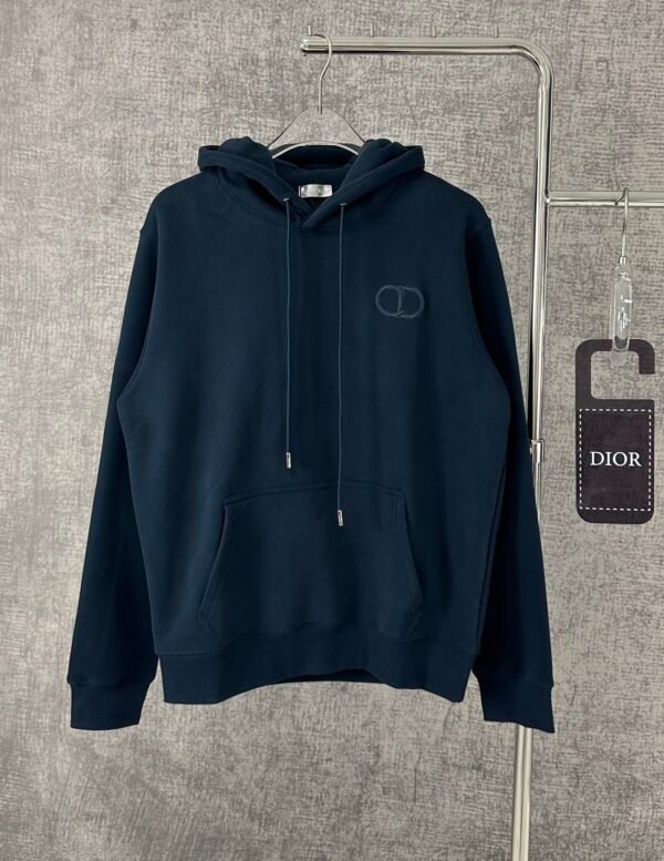 CD Embroidered Logo Pullover Hoodie - Navy Blue