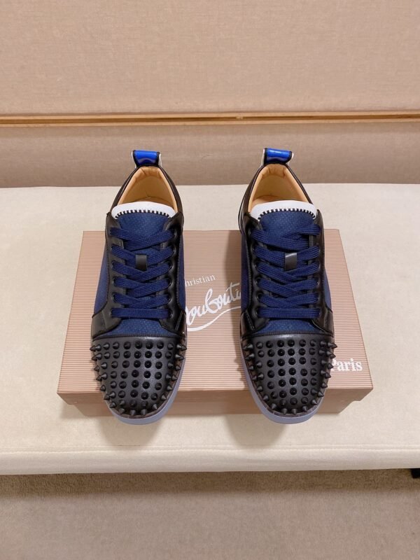 c6a270e6 CLB Low-Top Trainers with Studded Toe Detail - Navy Blue/Black