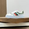 c6b64ddf GCC White Trainers with Green Contrast Panels and Stripe Detail