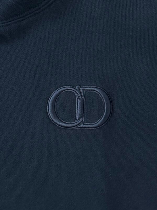 CD Embroidered Logo Pullover Hoodie - Navy Blue