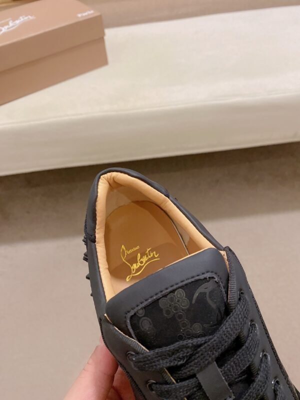 c8575440 CLB Trainers with Studded Toe and Heel with Patterned Side Panels - Black