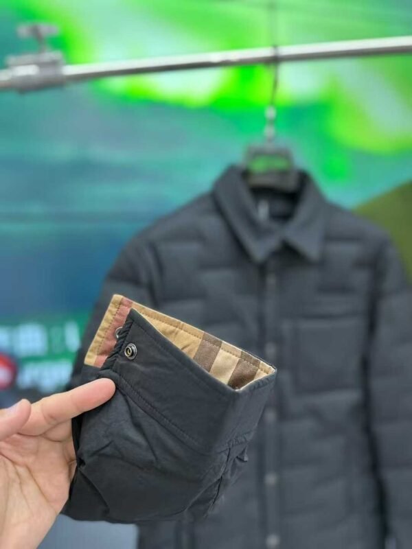 BRBY Snap-Button Jacket with Chest Pocket - Black