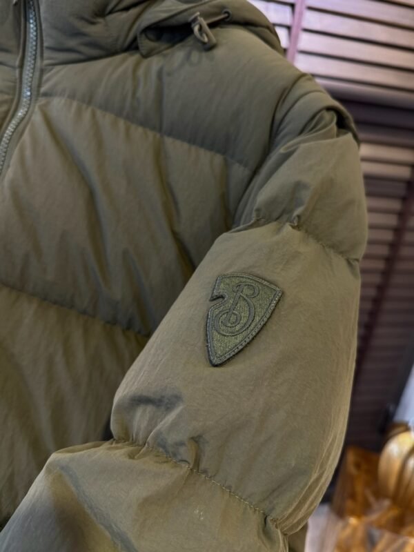 BRBY Hooded Padded Puffer Jacket - olive Green