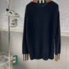 BRBY Striped Ribbed Crew Neck Knit Jumper - Black