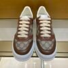 ca687e93 GCCI Low-Top Monogram Trainers with Contrast Panels - Dark Brown