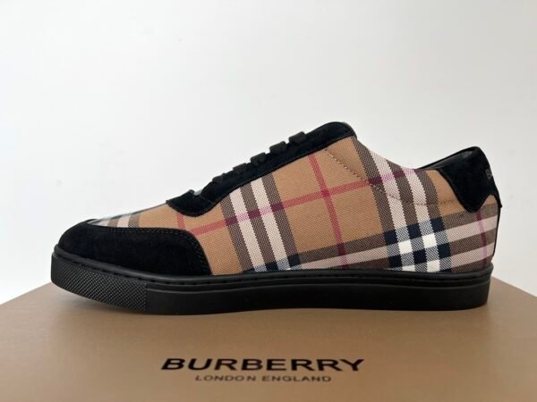 cb20a57d BRBY Trainers will All-Over Check Panels - Brown