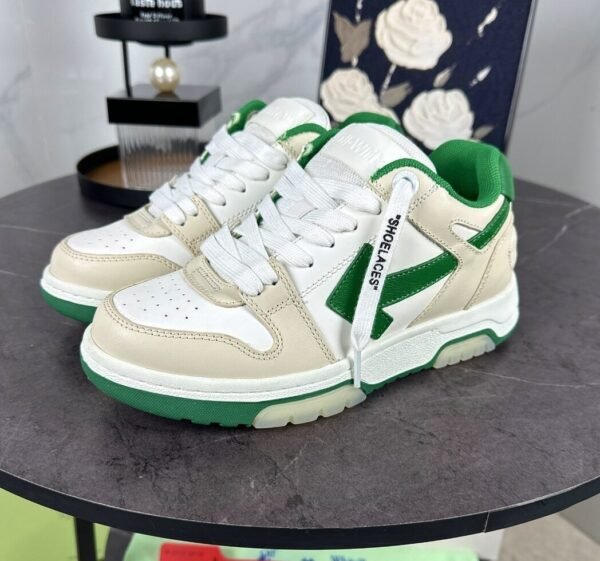 OFFW Trainers with Green Contrast Panels