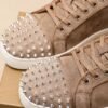 cbd7a9aa CLB Low-Top Trainers with Studded Toe Detail - Brown