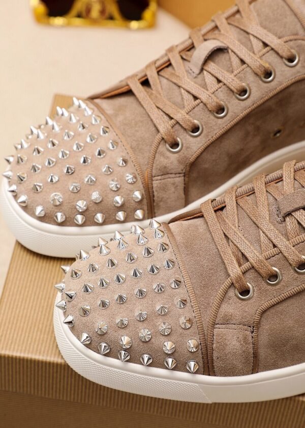 cbd7a9aa CLB Low-Top Trainers with Studded Toe Detail - Brown