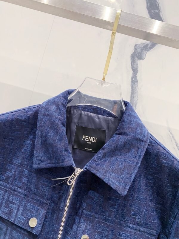 FND Zip-Up Jacket with Chest Pockets - Blue