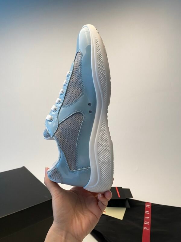 PRDA Trainers with Mesh Panels and Contrast Smooth Overlays - Light Blue