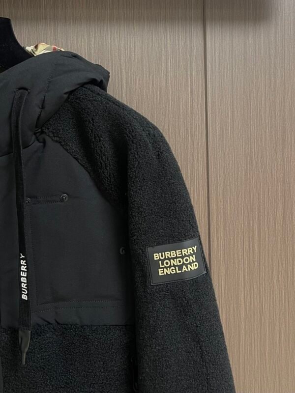 BRBY Hooded Fleece Hybrid Jacket - Black