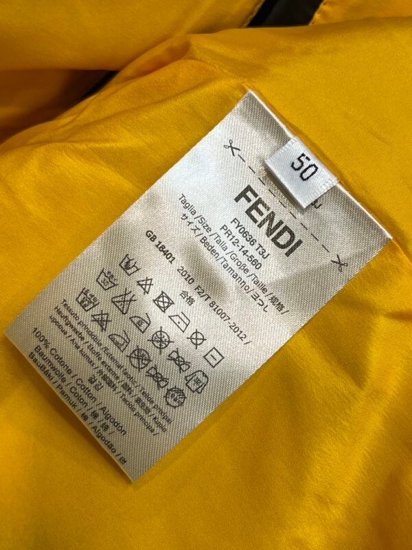 FND All-Over Monogram Hooded Zip-Up Jacket - Black