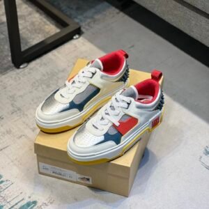 CLB Trainers with Multicolour Panel Details and Studded Heel