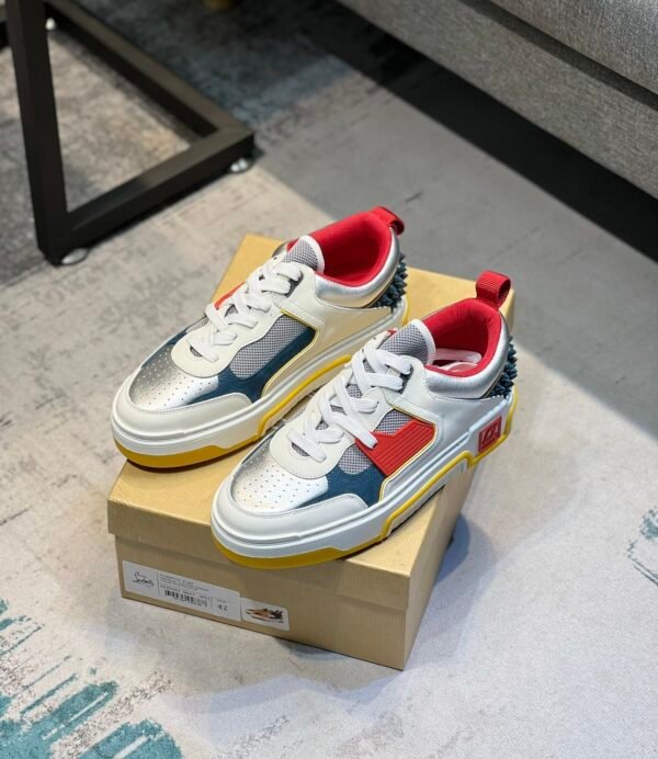 CLB Trainers with Multicolour Panel Details and Studded Heel