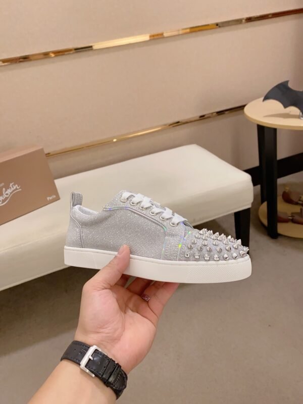 CLB Low-Top Trainers with Studded Toe Detail - Grey