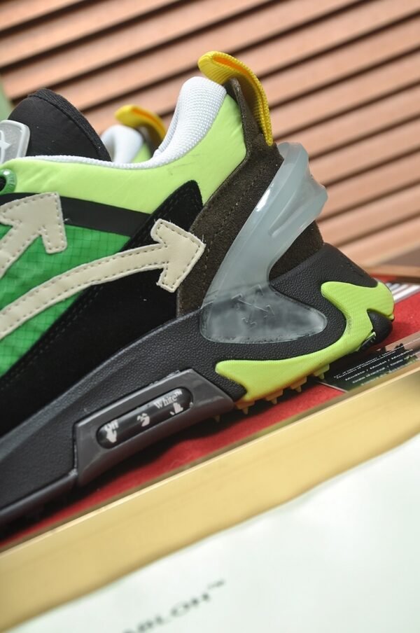 OFFW Chunky Trainers with Layered Panel Details - Green/Black