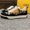 FND Low-Top Trainers with Logo Pattern - Black/Brown