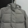 CG Hooded Puffer Jacket with Zip Pockets - Stone Grey