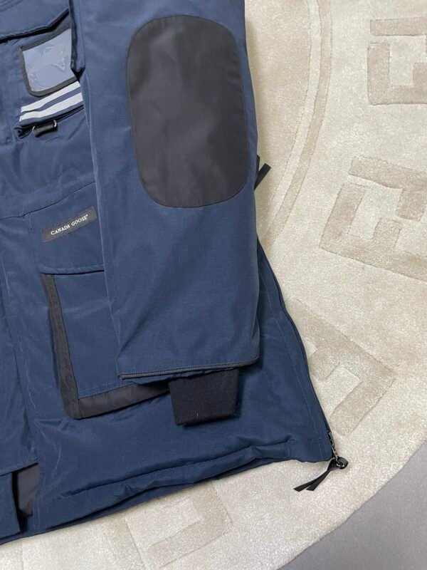 CG Utility Parka Coat with Fur-Trim Hood - Navy Blue