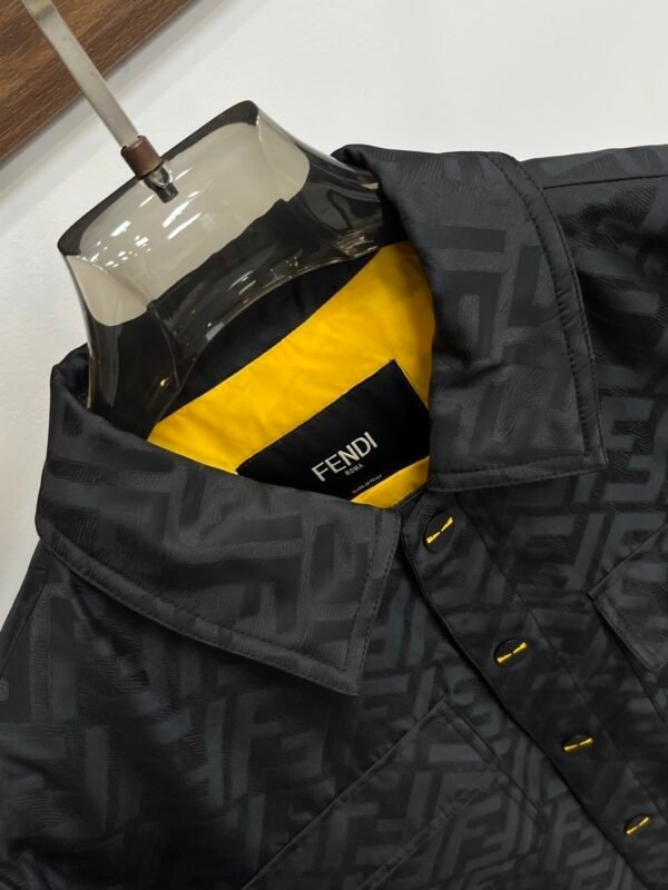 FND All-Over Monogram Button Front Jacket