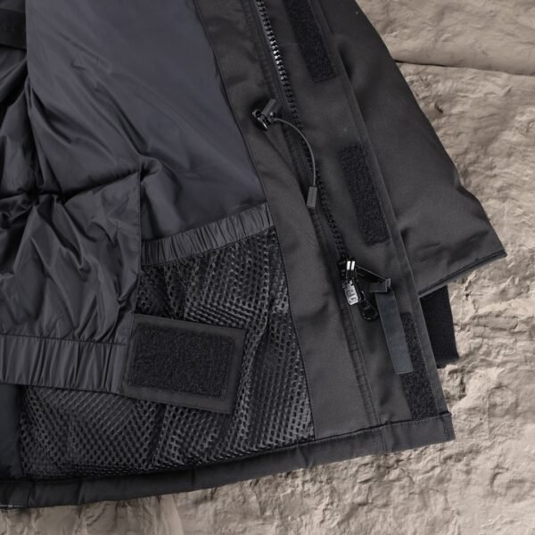 CG Utility Parka Coat with Fur-Trim Hood - Black