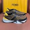 FND Monogram Trainers with Yellow Details - Black/Brown