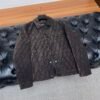 FND All-Over Pattern Button-Front Jacket - Dark Brown