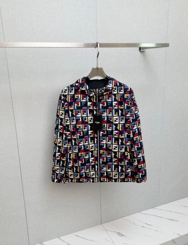 FND Multicolour Monogram Print Jacket - Black/Multicolour