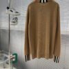 BRBY Striped Ribbed Crew Neck Knit Jumper - Brown