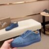 d3d15545 CLB Low-Top Trainers with Studded Toe Detail - Blue
