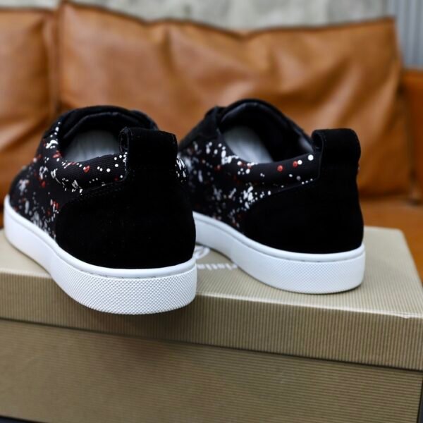 CLB Low-Top Trainers with Paint Splatter Details - Black