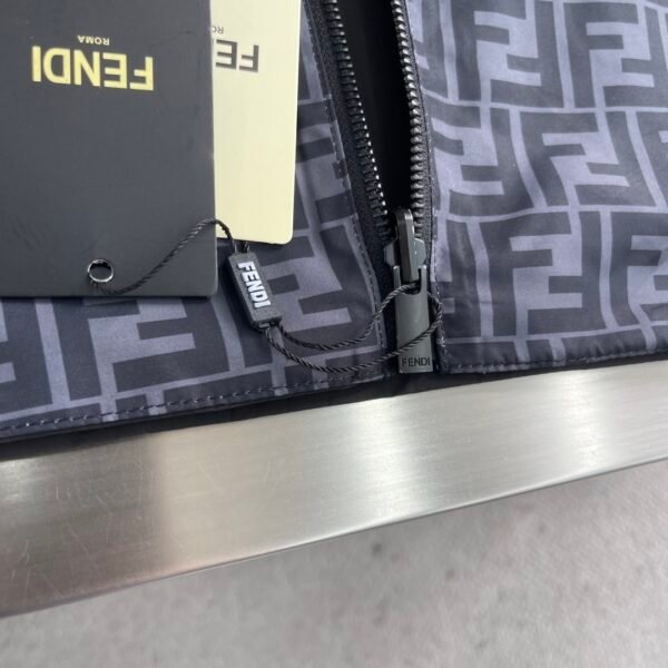 FND Reversible Monogram Gilet with Zip-Front - Black