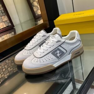 FND Low-Top Trainers with Logo Panel - White / Light Grey