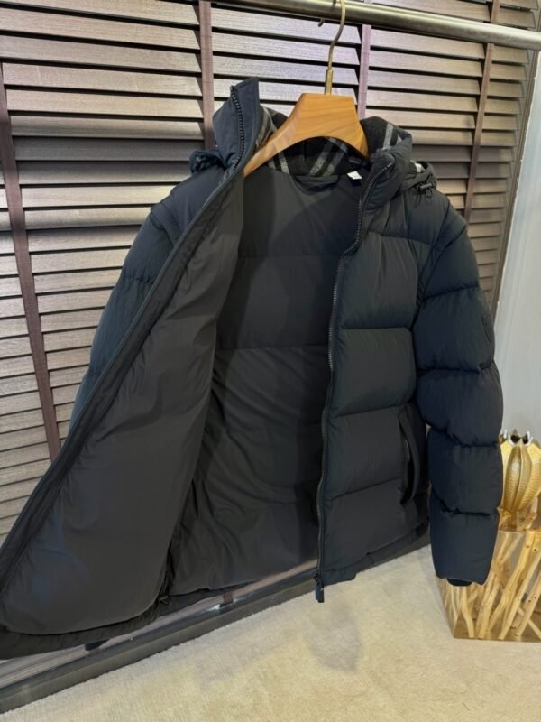 BRBY Hooded Padded Puffer Jacket - Black