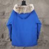 CG Utility Parka Coat with Fur-Trim Hood - Blue