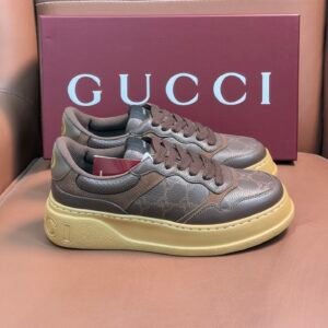 GCCI Low-Top Monogram Trainers - Dark Brown