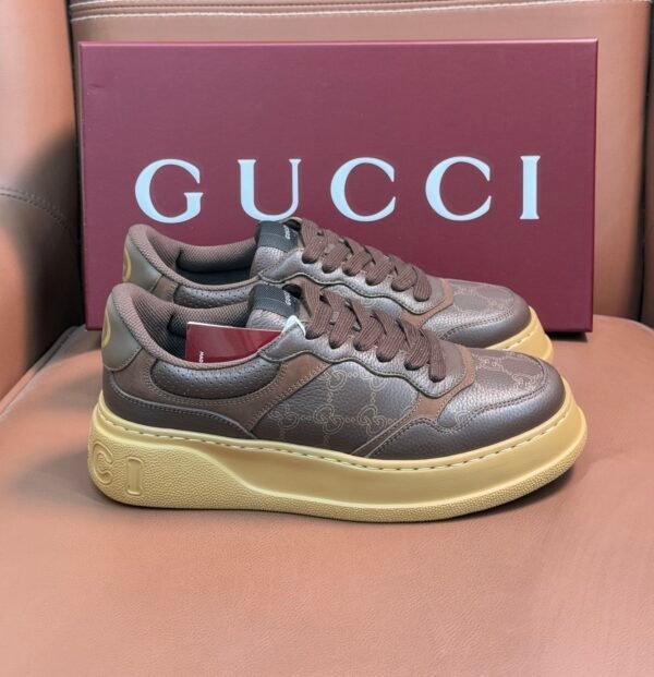 d7d81cdc GCCI Low-Top Monogram Trainers - Dark Brown