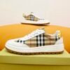 d7ff0e73 BRBY Trainers with Check Panels and Contrast Sole - Beige/White