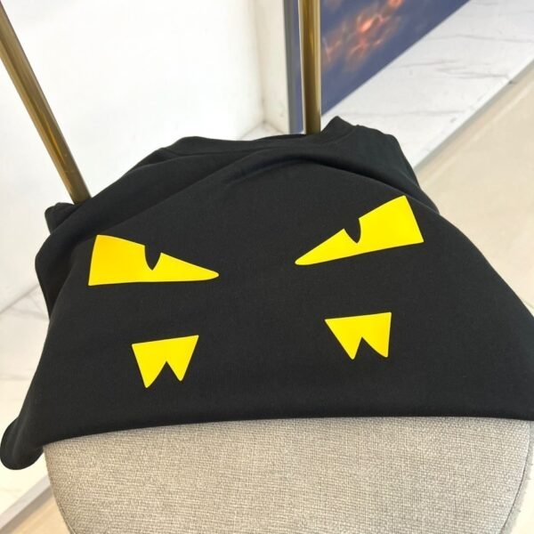 d8540005 FND Crew Neck Jumper with Graphic Eye Detail - Black