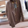FND All-Over Monogram Hooded Zip-Up Jacket - Chocolate Brown