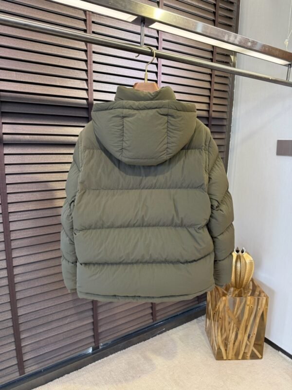 BRBY Hooded Padded Puffer Jacket - olive Green