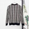 d9357690 FND All-Over Geometric Pattern Crew Neck Knit Jumper - Brown/Black