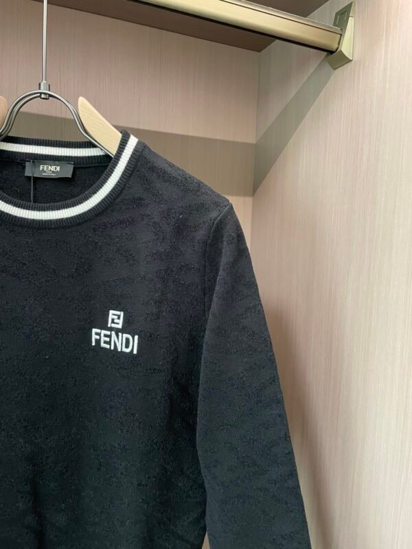 FND Embroidered Logo Crew Neck Jumper - Black